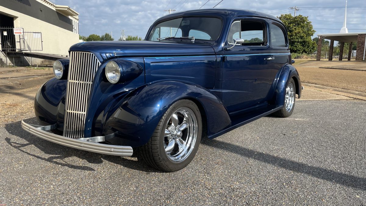 classic blue car